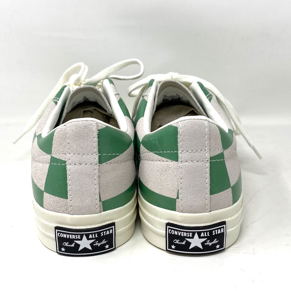 Converse One Star Low Top Suede Checker White Green Men’s Sneakers 172353C - Picture 8 of 10